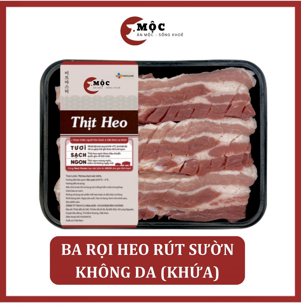 Ba rọi heo rút sườn không da (khứa)
